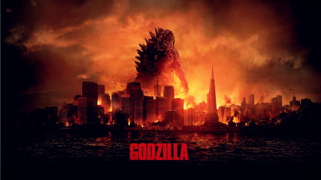 Постер фильма Годзилла 2014 года