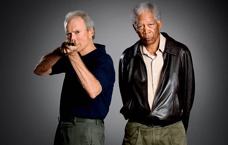 Clint Eastwood and Morgan Freeman Unforgiven Empire photo shoot