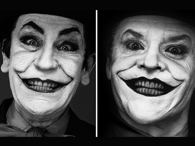 Джон Малкович в образе знаменитых фотографий Джокер