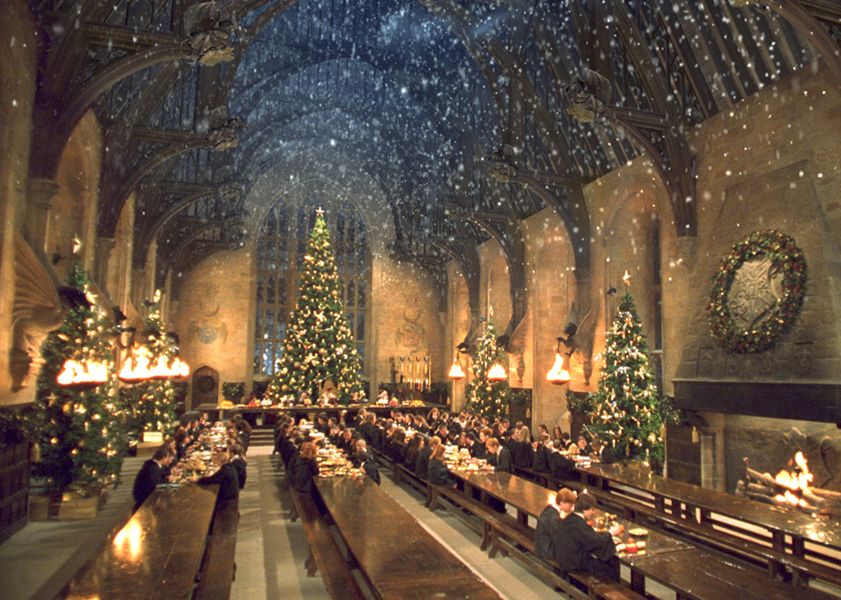 Где снимали Гарри Поттера Большой зал Хогвартса Новый год