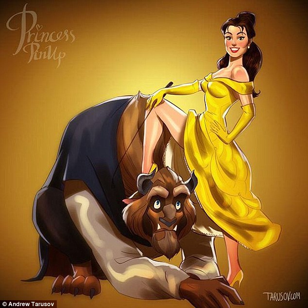 Дисней принцессы пин-ап Disney princess pin-up